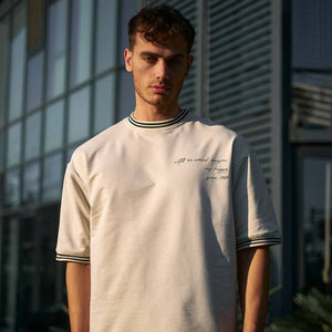 STRIPED TRIM TEE T-SHIRT