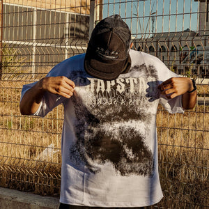 TRAPSTAR T-SHIRT WHITE AND GRY